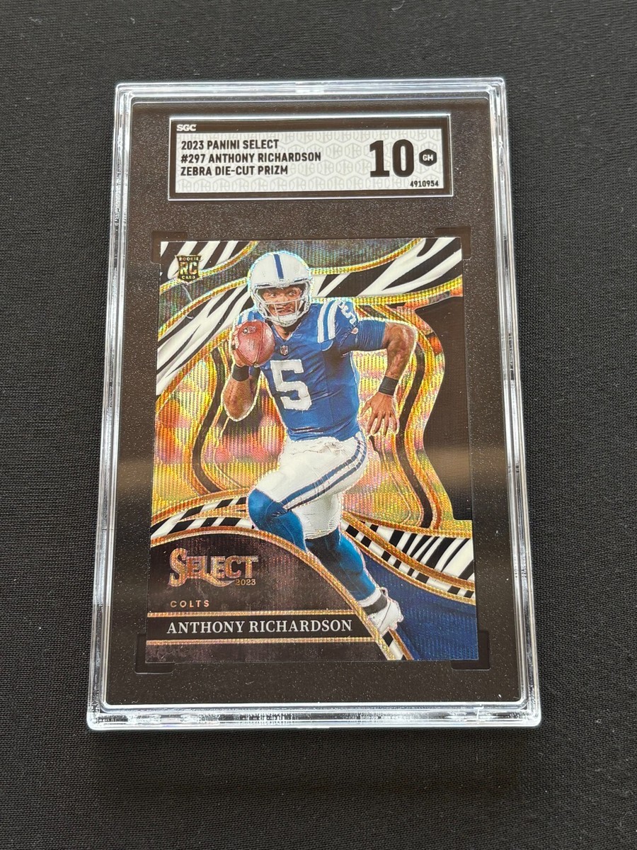 Anthony Richardson 2023 Select Club Level ZEBRA Prizm SSP RC