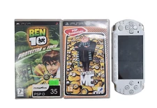 PlayStation Sony PSP Slim & Lite 2003 White+ game Ben 10+Despicable Me