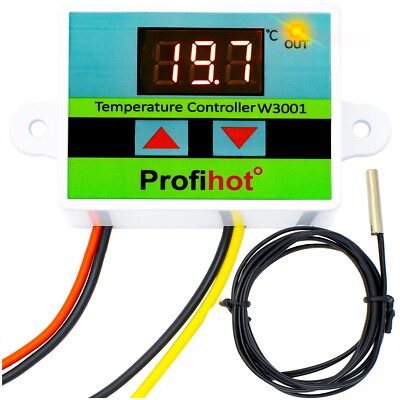 DIGITAL LED TEMPERATURREGLER thermostat control temperatur regler 12V 24V 230V  