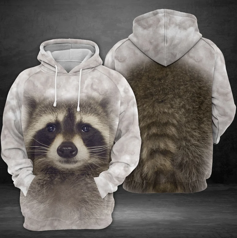 Awesome Raccoon Hoodie, Raccoon Hoodie, Moose Pullover, Animal Pullover