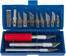 SE 16-Piece Hobby Knife Set with Aluminum Collet Razor Chucks