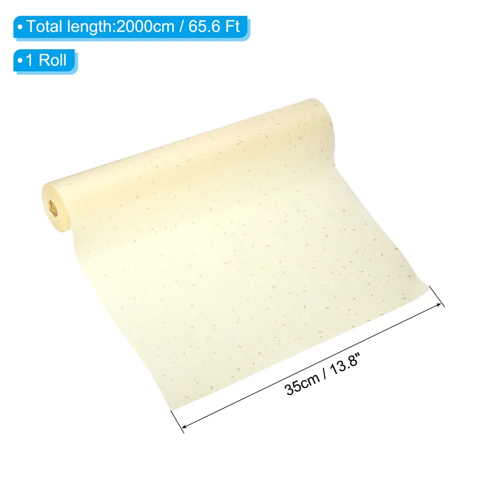 Rollo de papel de práctica de caligrafía de 65,6 pies x 13,8 pulgadas con dorado, amarillo claro Foto 2 de 4