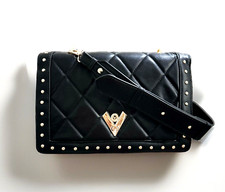 Valentino Orlandi Studded Medium  Crossbody/Purse Bag Black