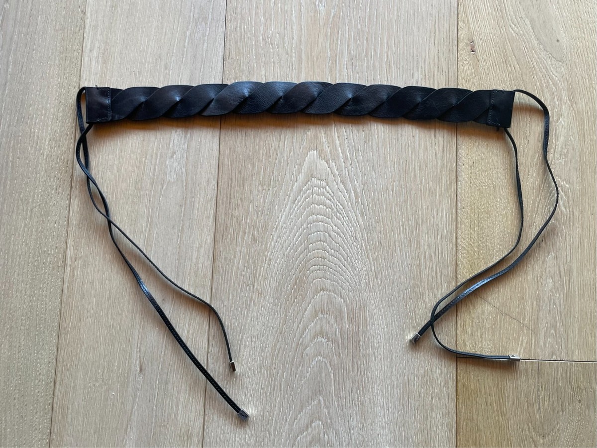 MaxMara Black Braided Leather Belt Max Mara Woven Leather Belt In Dark Bown | ModeSens main image 4