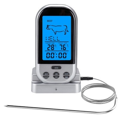 Digital Cooking Food Meat Thermometer Wireless Remote Probe Timer Oven BBQ US