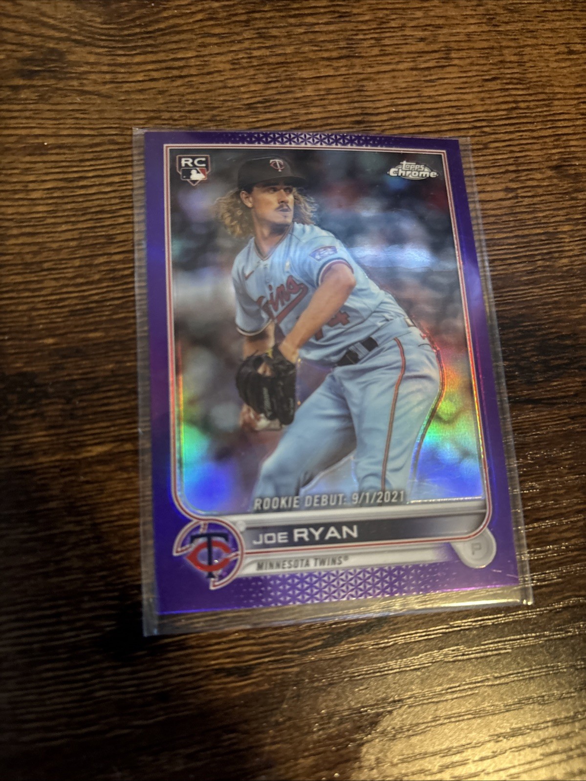 2022 Topps Chrome Update Series - Rookie Debut Joe Ryan #USC94 Purple Refractor