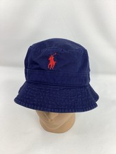 Polo Ralph Lauren Kids Blue Bucket Hat Red Pony Size Large / X-Large 61cm