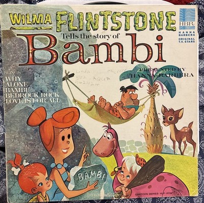 WILMA FLINTSTONE TELLS THE STORY OF BAMBI RECORDS 1965 Vinyl VG- Hanna Barbera