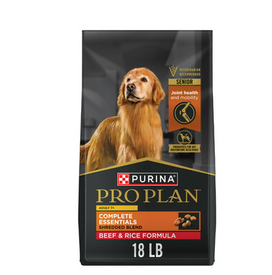 Purina Pro Plan Completed Essentials for Adult 7+ Dogs Chicken Rice, 18 lb Bag