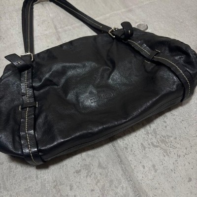 バッグ 2000s MIU MIU STITCH LEATHER HAND BAG 2000s Miu Miu Stitch Leather Hand Bag Gift Present 0212b From