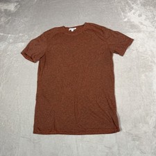 Gustin Shirt Mens Extra Small Brown Crew Neck Made in USA Short Sleeve Crewneck