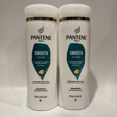 Pantene Shampoo with Frizz Control, Smooth & Sleek, Safe for Color- 2 pack.