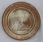 Vintage Frankoma ABWA Tulsa 88 Women Forward Brown Glaze Plate Trivet Decor
