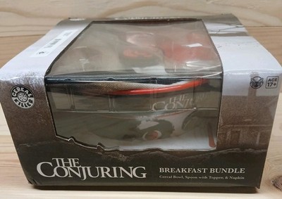 The Conjuring Breakfast Bundle, Cereal Bowl, Spoon w/ topper, & Napkin Brand New