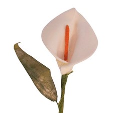 72 White Foam Calla Lily Flowers Wedding Bridal Craft Floral 2.5 in., 9 in long