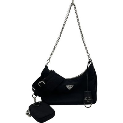 #ad #ad PRADA Re Edition 2005 1BH204 Black SHW Nylon #2112 $1565.37