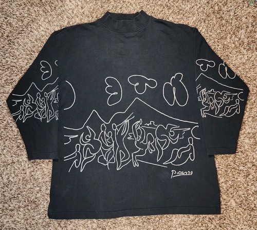 Vintage 90’s Pablo Picasso Collection Embroidered Sweatshirt Sz XL Bacchanalia