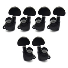 Black 4L2R 6 Strings Electric Guitar Locking Tuning Pegs Tuners Machine Heads