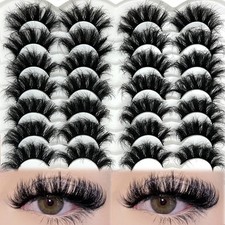 etokdos Mink Lashes Fluffy 20mm Long Dramatic Pack 25mm Big Lash black
