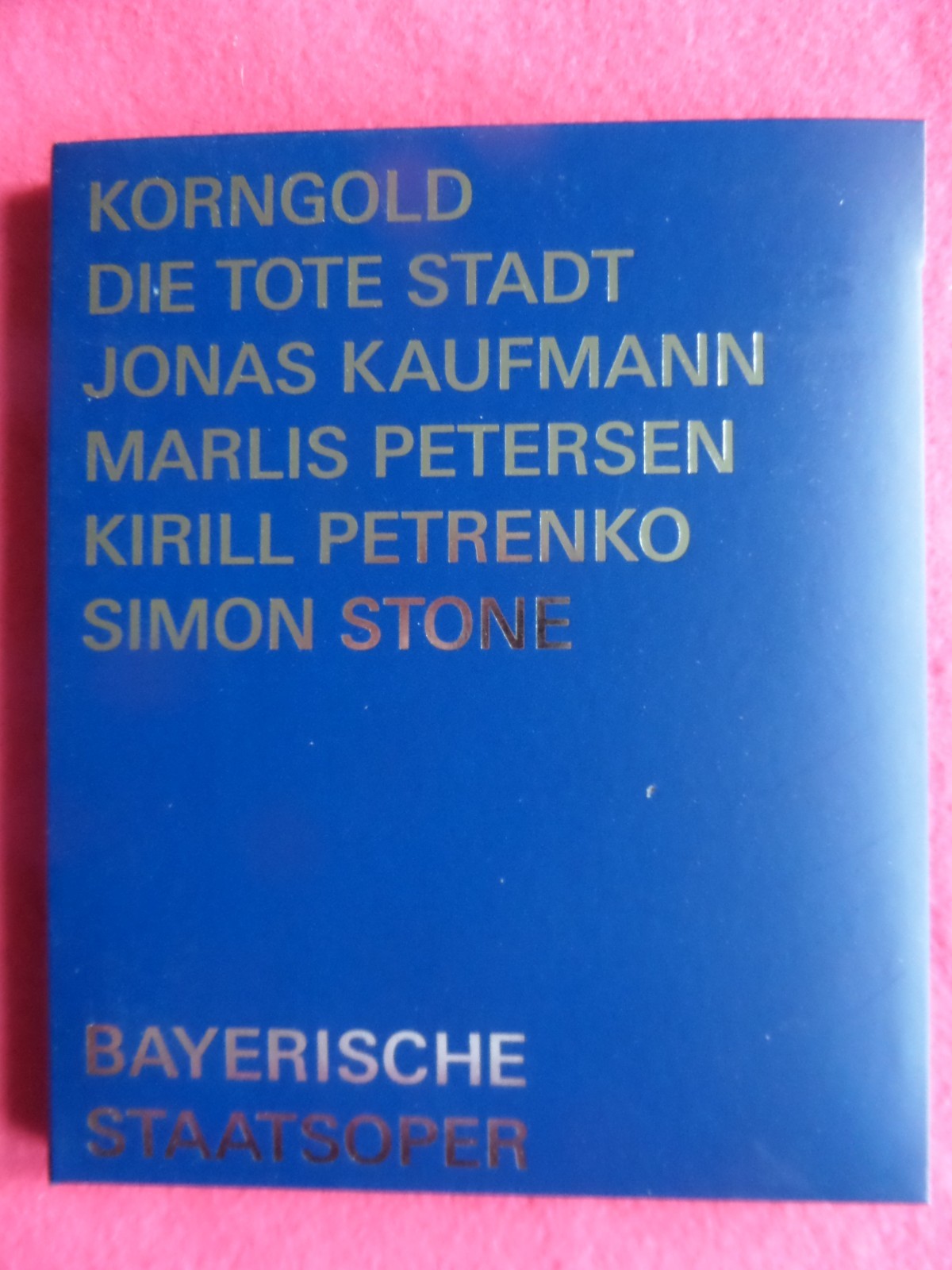 Korngold Die Tote Stadt Jonas Kaufmann Bayerische Staatsoper Blu-Ray (2021)