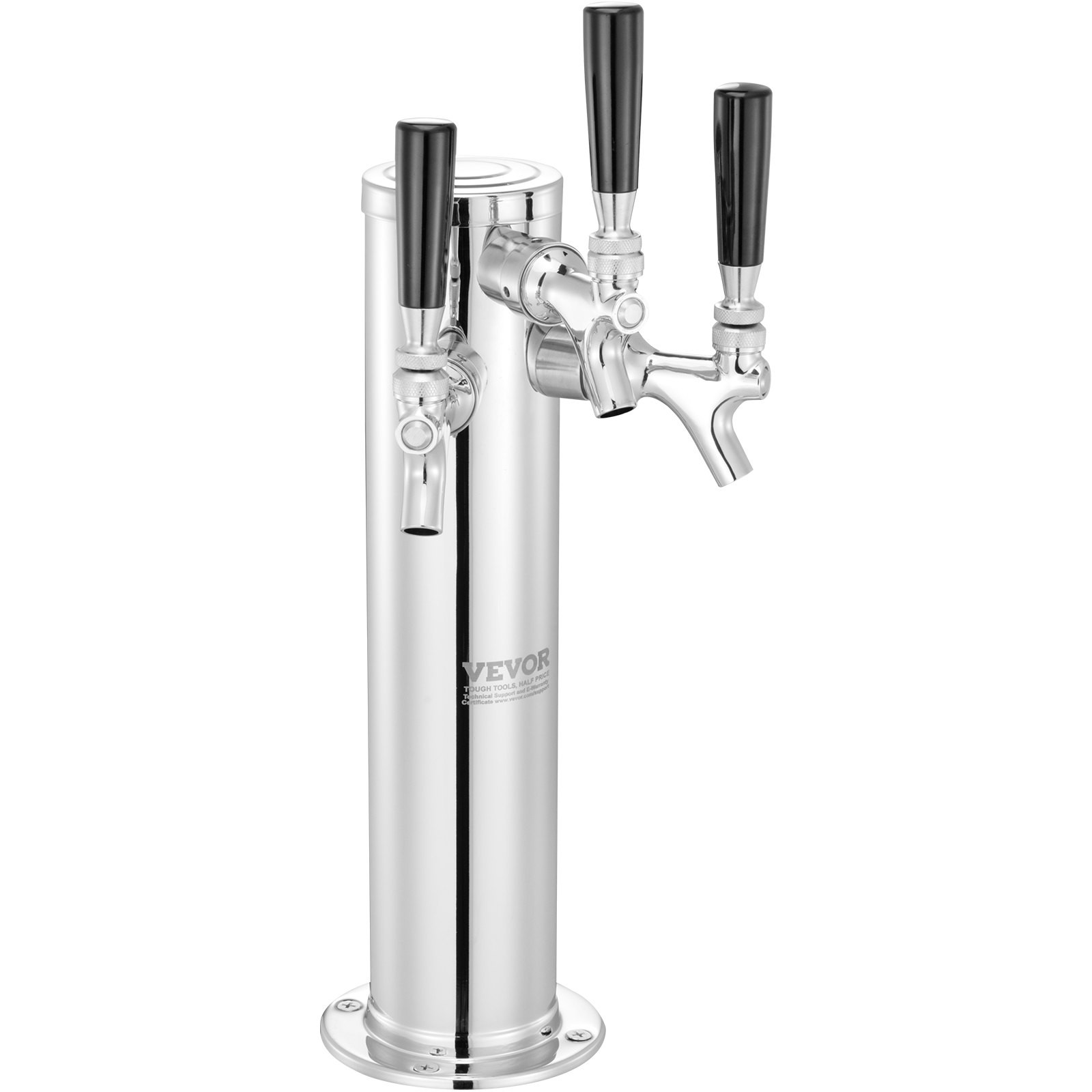 New Triple Taps Draft Beer Tower Dispenser, Stainless Steel Keg Beer Tower, Keg