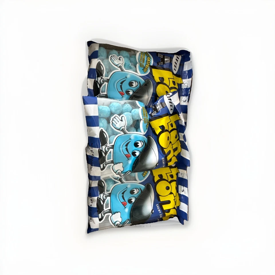 Caramelo masticable Eiffel Bon Bon Bon frambuesa azul 12 unidades Bolsa de 4 oz Foto 2 de 2