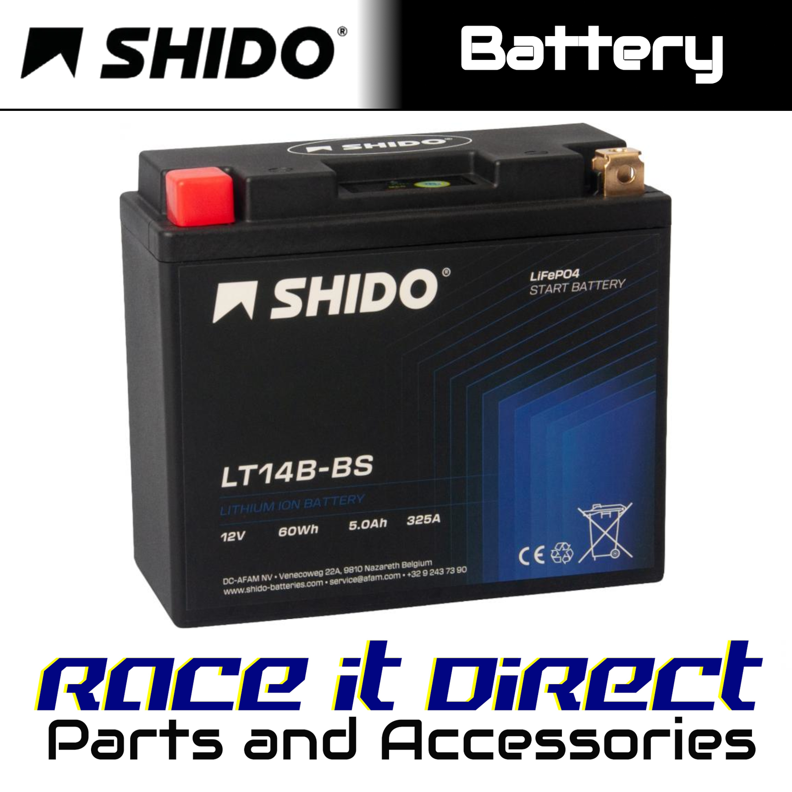 Battery for YAMAHA BT 1100 Bulldog 2002-2006 SHIDO