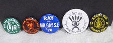Vintage San Francisco Gay LGBQT Pinbacks Butch Brunch Ramrod lot of 5 original