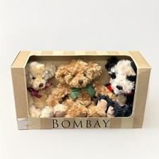 Bombay 2001 Set of 3 St Jude CHARITY TEDDY BEARS Stanley Dexter Ying Plush