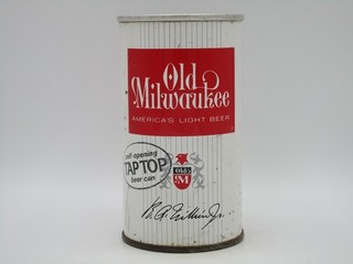 Old Milwaukee ZIP Pull Top Beer Can ( TOUGH TAP TOP )