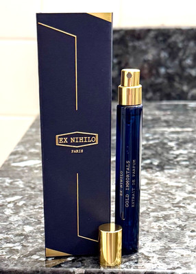 NEW EX NIHILO GOLD IMMORTALS Extrait de Parfum 7.5ML  Travel Spray NIB