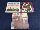 Lot of 3 Rolling Stones Italian 45s Satisfaction Paint It Black Ruby Tuesday 60s
