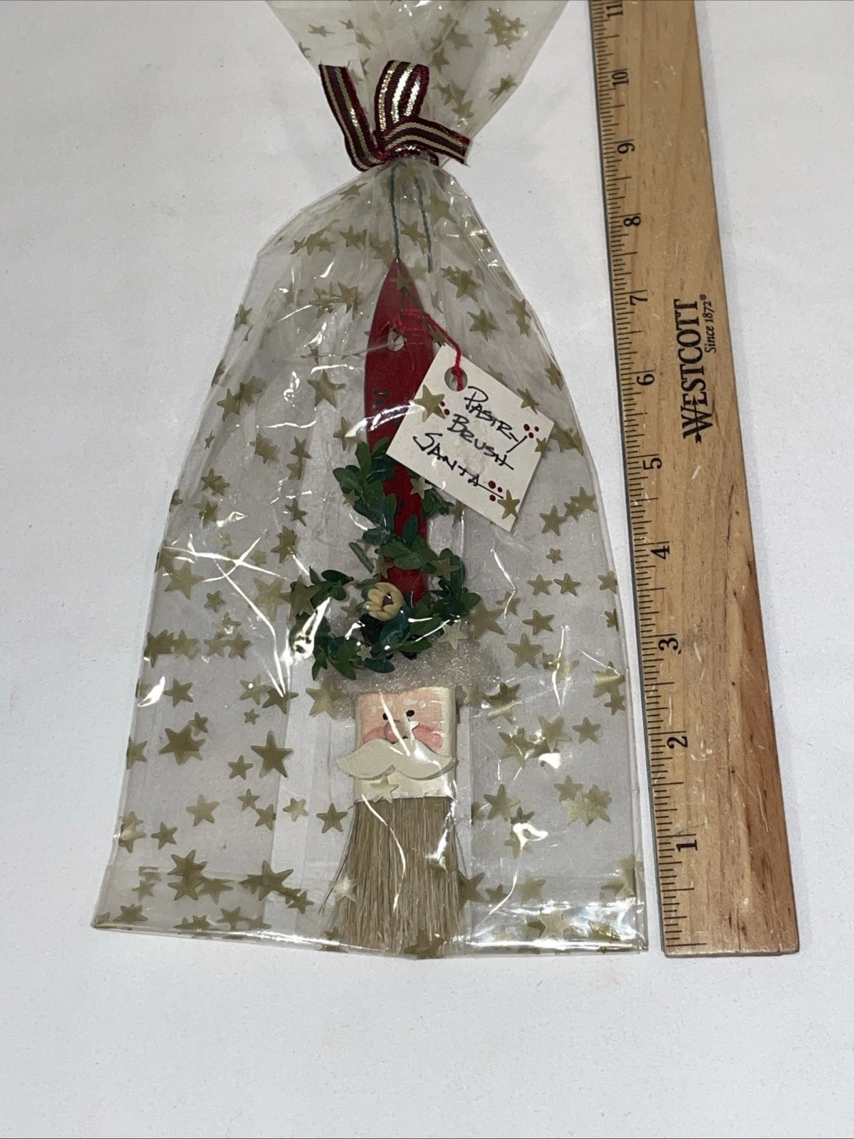Original Handmade Christmas Ornament Santa Decorated Pastry Brush Kitchen GIFT