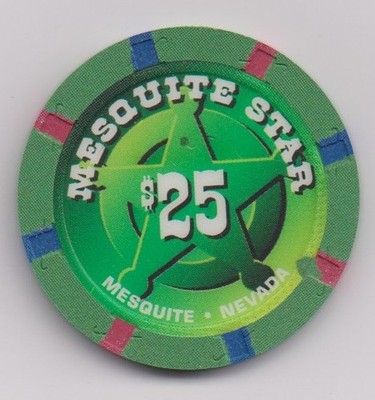 Mesquite Star $25 Chip   Mesquite, Nv.