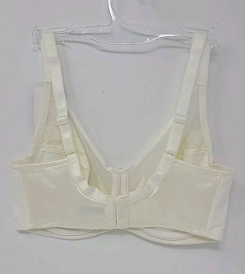 Sujetador Wacoal 32DD Pluma Bordado Cobertura Completa Con Aros 85121 Marfil Nuevo con Etiquetas Foto 2 de 4