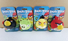 Angry Birds GP F261 Backpack Clip Plush Set 4x Commonwealth Toys 2010 Rovio NEW