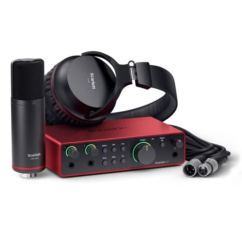 Focusrite Scarlett 2i2 Studio 4th Gen with CM25 MKIII & SH-450 - Audio Interface