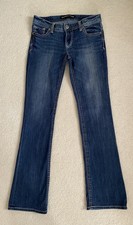 Express  Women  s Bootcut STELLA Low Rise Dark Wash Denim Blue Jeans  Size 8L