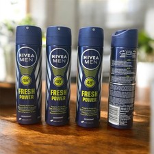 NIVEA Men 4 Fresh Power Deodorant Spray. 48H Anti-perspirant Spray, 0 Alcohol