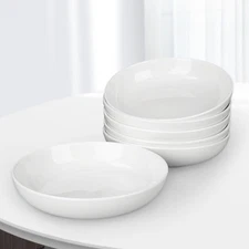 6pcs 22oz 7.8" Soup Bowls Cereal Bowl Ceramic Bowls for Kitchen White