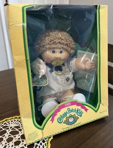 Vintage Cabbage Patch Kids 1985 Malvin Zach Boy Doll Original Box
