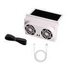 Solar Powered Car Fan with USB Cable for Window Ventilation and Comfort