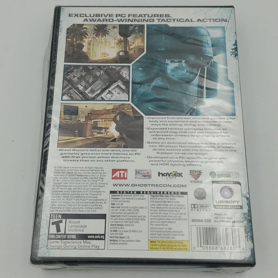 Tom Clancy's Ghost Recon: Advanced Warfighter (PC, 2006) Brand New Sealed - Image 2 of 3