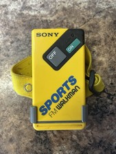 1985 Sony Sports Walkman SRF-4 Tested  Working  Good Seal  Includes Arm Band
