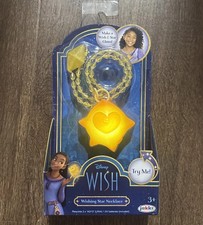Disney's Wish Wishing Star Necklace with Light Up Feature NEW