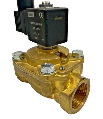 Parker E321G3710 2/2 NC G1'' Solenoid valve 24V DC 16 bar with M/O & close speed