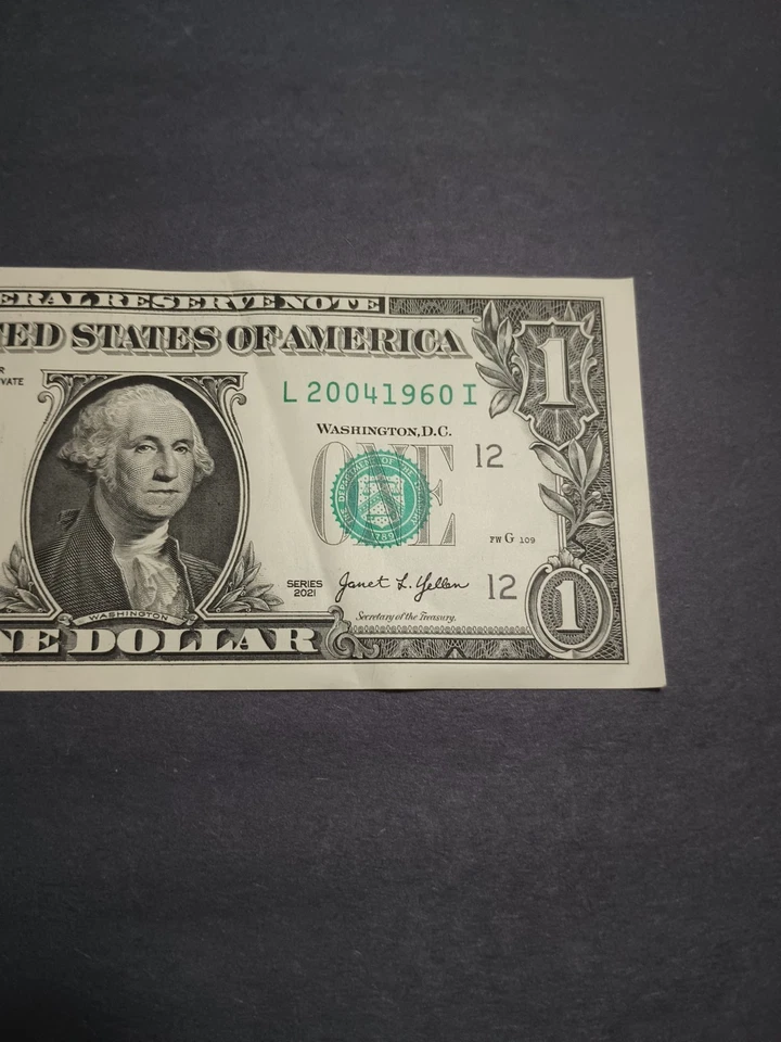 2021 $1 SAN FRANCISCO BEP L-I BLOCK DOUBLE YEAR BIRTHDAY FEB 4 1960 (L20041960I) - Image 4 of 4
