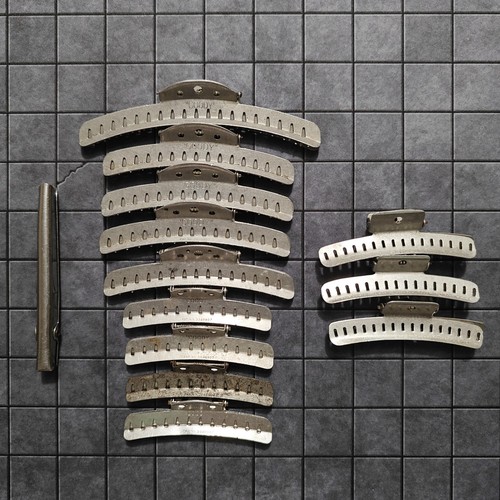 Vintage Tip Top Goody & Wave Clip Co. Aluminum Metal Hair Perm Rod Curlers