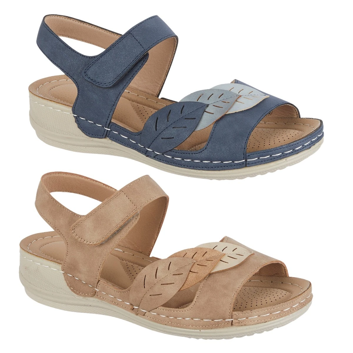 Ladies Mid Wedge Heel Sandals Womens Summer Comfy Walking Mules Shoes Size