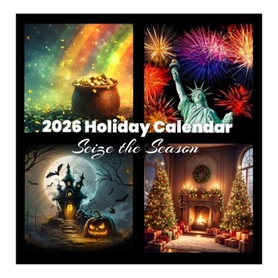 2026 Holiday Wall Calendar   12 x 24 Open - Monthly Calendar - Seasonal & Hol...